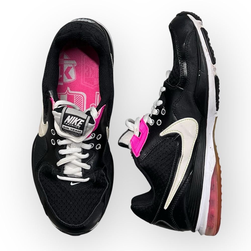 Nike MaxAir / Nike Air Team Slip-On Lace Up Sneaker Women’s 8 Black / Pink Used